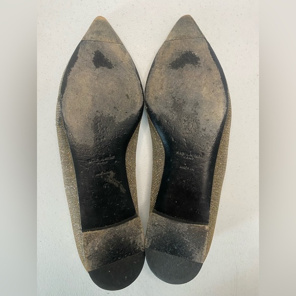 Saint Laurent YSL Paris Glitter flats size 41 used, US size 10 - Picture 11 of 16